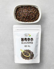 Whole Black Peppercorns (흑후추) | 통흑후추 200g (실속 리필형)