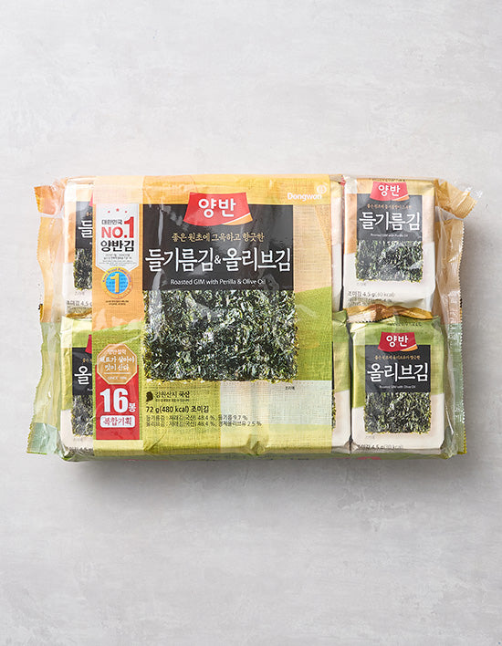 [동원] 양반 들기름올리브 복합 식탁김 16봉