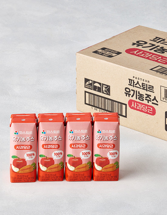 [Pasteur] Organic Kids Juice Apple Carrot 125mL 2 types (Select 1)