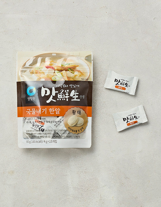 [청정원] 맛선생 황태 국물내기 한알 60g (코인육수/15정)