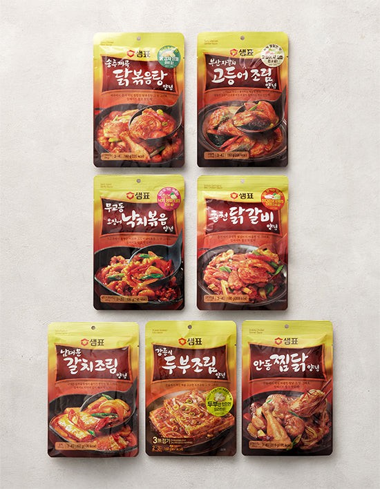 [샘표] 조리볶음 양념 7종 - Kurly USA