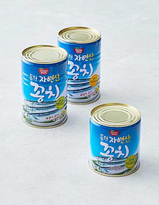 Canned Pacific Saury, 3 Types (꽁치) | 자연산 꽁치 통조림 3종 (택1)