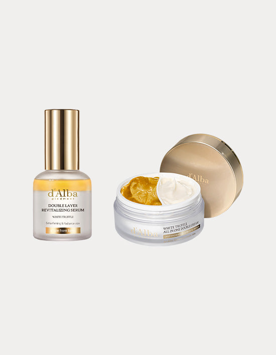 [달바] 화이트 트러플 더블 크림 70g + 더블 세럼 30ml 세트 - Kurly USA