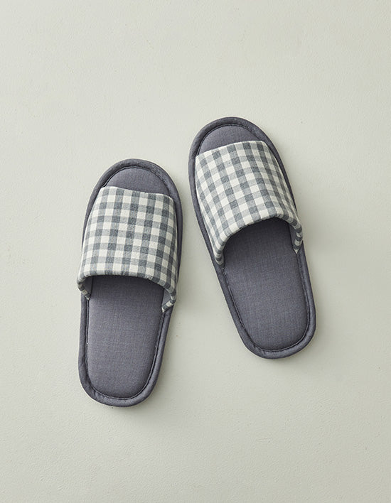 [우리앤우리] 워셔블 이중쿠션 폭신한 남성용 체크 거실화 - Kurly USA