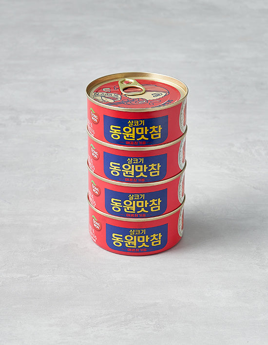 Spicy Sesame Oil Seasoned Tuna (맛참) | 맛참 매콤참기름 135g x 4캔