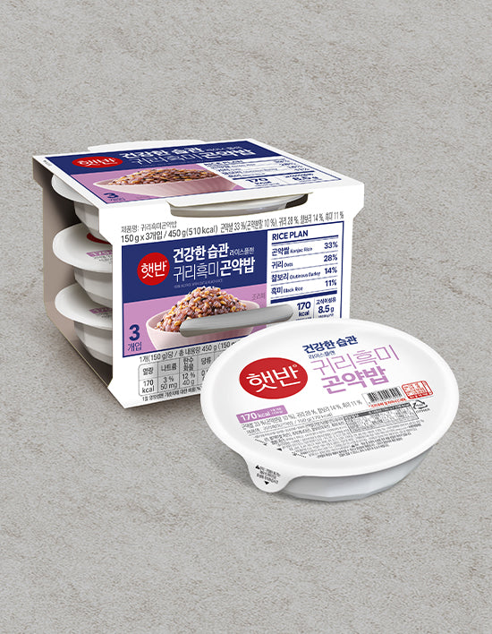 [Hetbahn] Rice Plan Oat Black Rice Konjac Rice 150g*3 Count