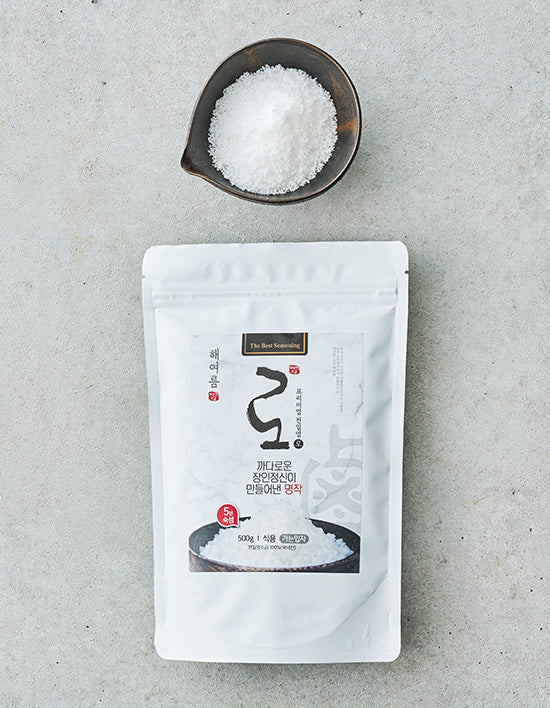 5-Year Aged Sea Salt Fine (천일염) | 5년 숙성 프리미엄 천일염 '로' 500g - 가는입자
