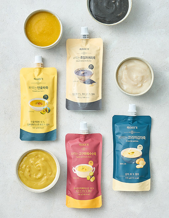 Squeeze-Pouch Porridge, 6 Types (짜먹는 죽) | 짜먹는 죽 6종 (택1)