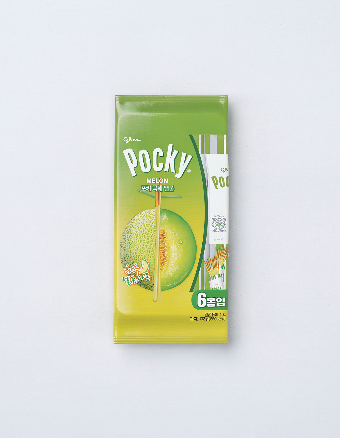 [Haitai] Pocky Gokusei Melon Family Pack 132g (22g x 6 packs)