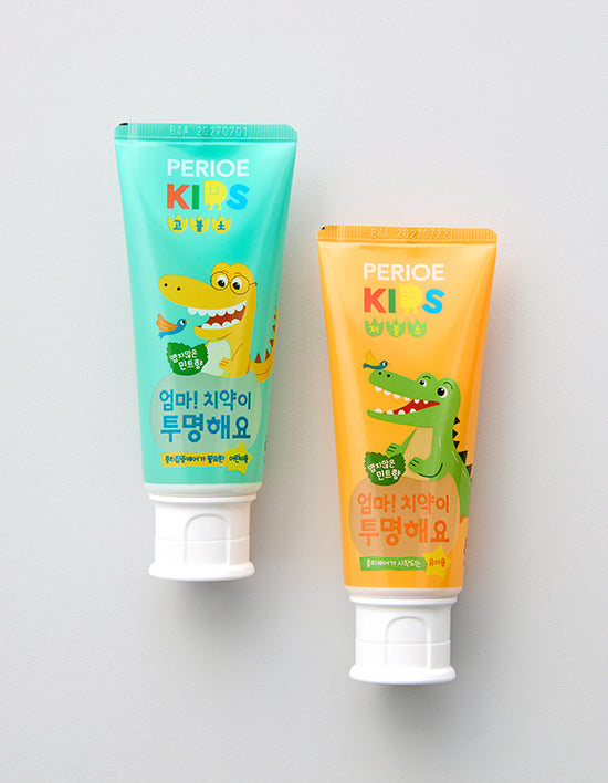 [페리오] 엄마 치약이 투명해요 키즈 저불소/고불소 치약 80g 2종 (택1) - Kurly USA