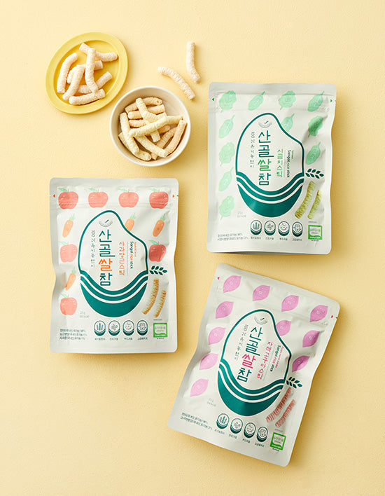 [에코맘의산골이유식] 산골쌀참 3종 (택1) - Kurly USA