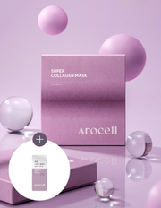 Arocell Super Collagen Mask, 12 ct (마스크팩) | 슈퍼 콜라겐 마스크 12매입 (+스피큘 앰플 7ml 증정)
