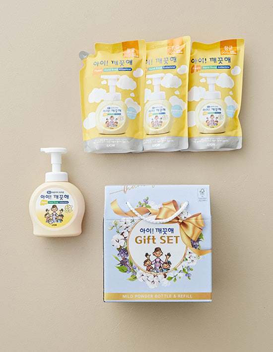 [아이깨끗해] 순 대용량 선물세트 (490ml 1개+450ml 리필3개) - Kurly USA
