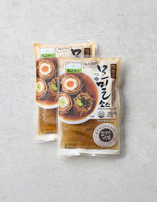 Soba Dipping Sauce Pouches (모밀소스) | 모밀소스 파우치 (200ml x 5개)