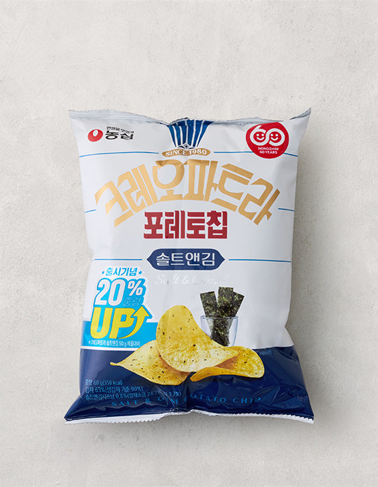 [농심] 크레오파트라 포테토칩 솔트앤김 105g - Kurly USA