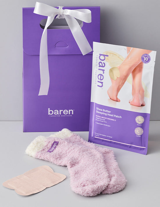 [Baren] (Gift Recommendation) Shea Butter Sleeping Heel Patch (10 pieces) + Sleeping Socks Gift Set
