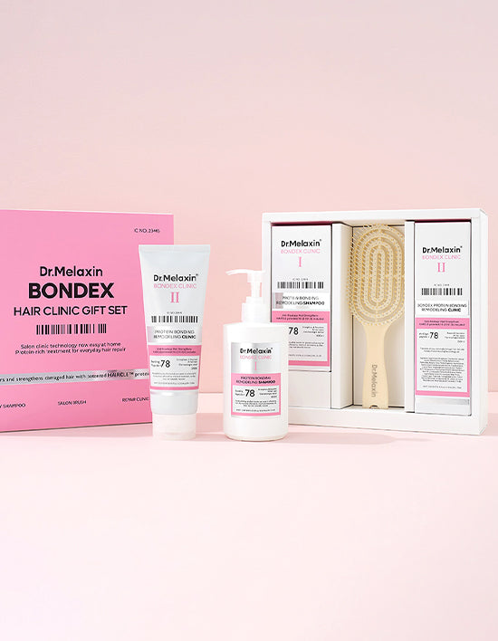 [닥터멜락신] 본덱스 단백질 결합 헤어 클리닉 2종 세트(샴푸 400ml & 트리트먼트 200ml+브러쉬 증정)