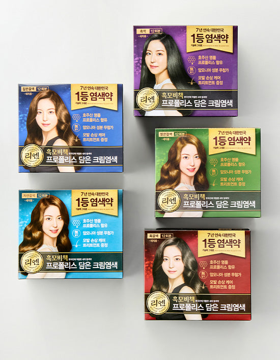 [ReEn] Hukmobichaek Propolis Cream Hair Dye 12-count 5 Types (Select 1)