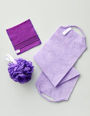 [웨신] 샤워타월 3종 세트 (샤워볼+샤워타올+때타올) - Kurly USA