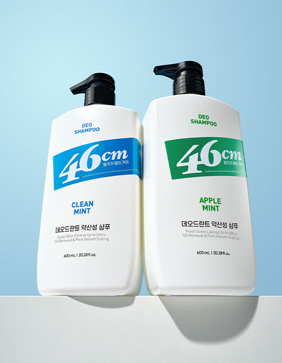 46cm Scalp Odor Solution Shampoo, 2 Types (샴푸) | 46cm 두취솔루션 샴푸 600ml 2종 (택1)(+애플민트향 30ml 추가 증정)