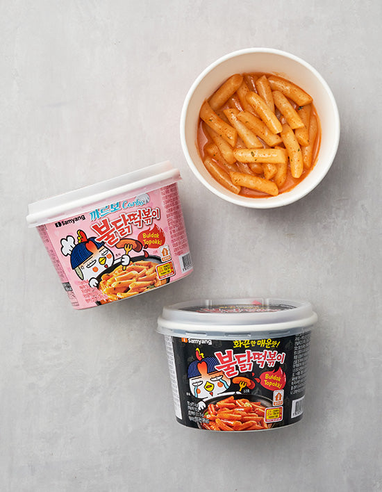 Samyang Buldak Cup Tteokbokki, 3 Types (떡볶이) | 불닭 컵떡볶이 3종 (택1)