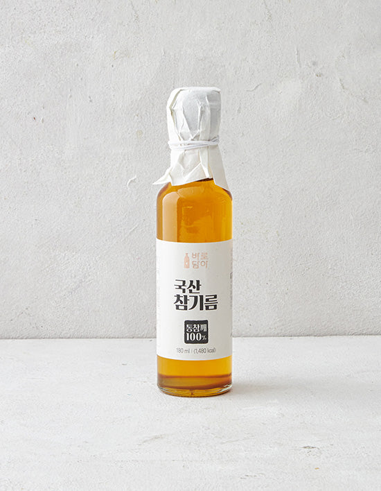 [한생]  바로담아 국산 참기름 180mL - Kurly USA